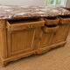 Curved walnut sideboard