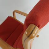 Yngve Ekström Scandinavian armchair orange terracotta wool