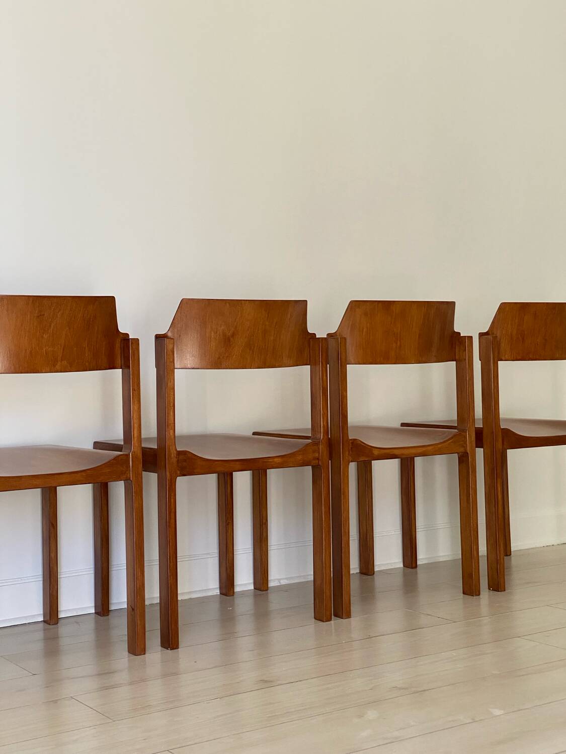 4 Schapp Mobel wooden chairs