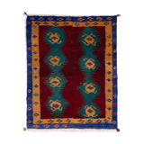 1970 Vintage Handmade Turkish Small Tulu Rug , 3'7'' x 4'4''