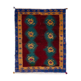 1970 Vintage Handmade Turkish Small Tulu Rug , 3'7'' x 4'4''