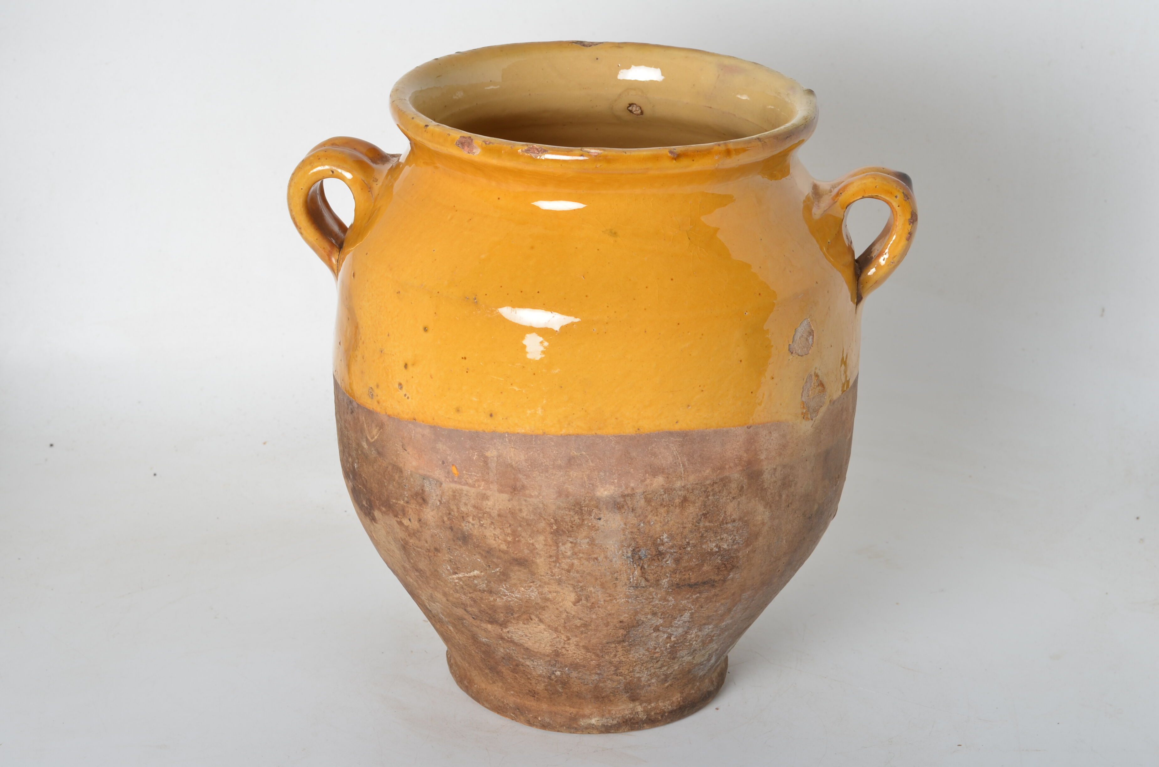 Yellow glazed jar