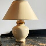 Cracked earthenware lamp Le Dauphin "Dynasty" Panama vintage 80s-90s
