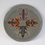 Ceramic plate by Nzouala Fidele, Ecole des arts, Brazzaville Congo 1960s