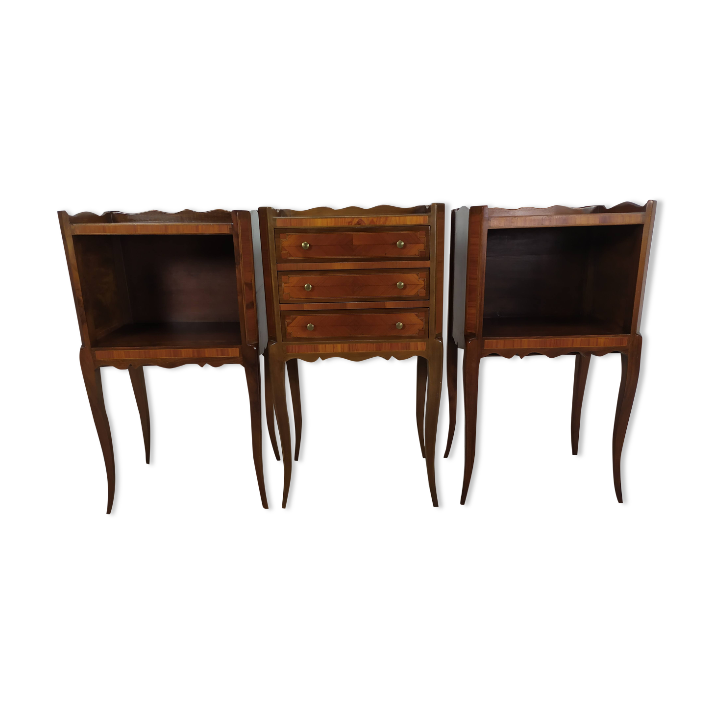Marquetry bedside tables