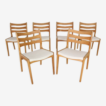 Ensemble de 6 chaises 1960 Danemark