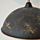 Black and gold glass suspension – galaxy patterns -