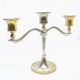 Three-branched plated candlestick, France of the south of the 20th century