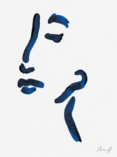 Illustration "Blue Portrait 7"