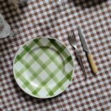 La Redoute x Selency set of 4 green dinner plates