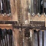 Old chiseled teak door