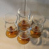 Set de 4 verres à pied ambré