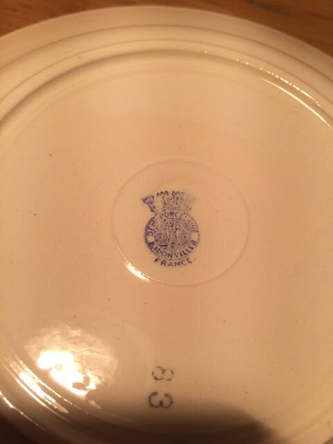 Suite of 10 plates empty "Badonvillers"