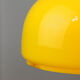 Mid-century Yellow Glass & Brass Pendant Lamp