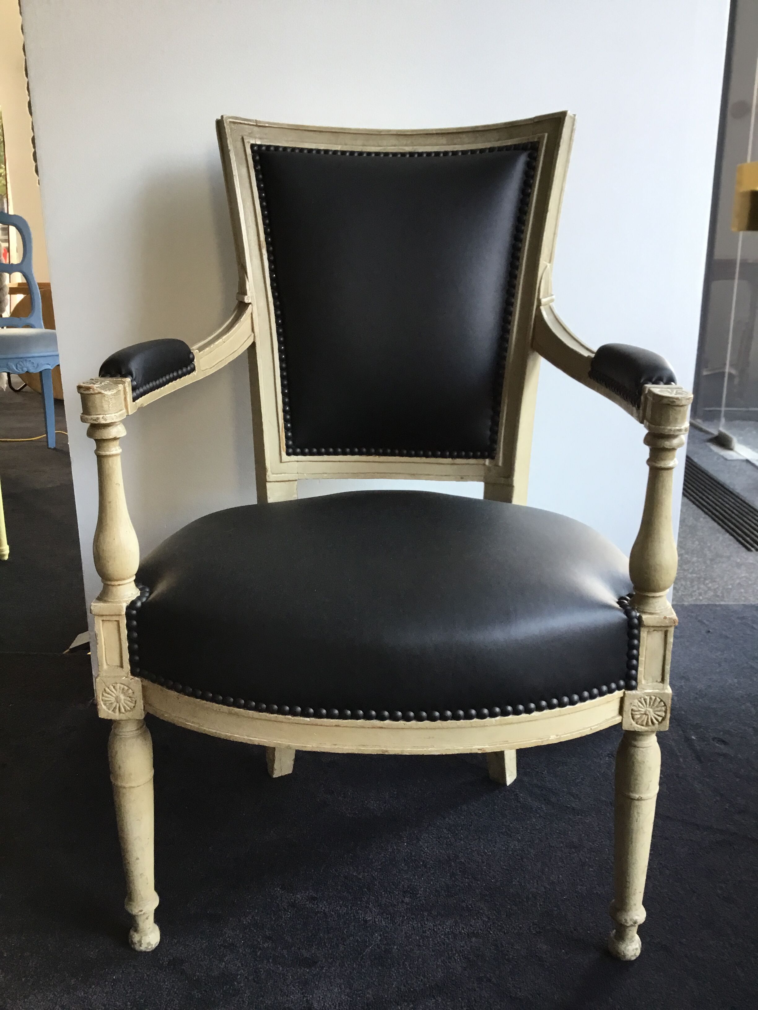 Restored black armchair