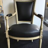 Fauteuil noir restauré