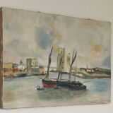 Old painting on canvas