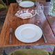 Table de ferme en chêne massif ,2 tiroirs, 2 rallonges,