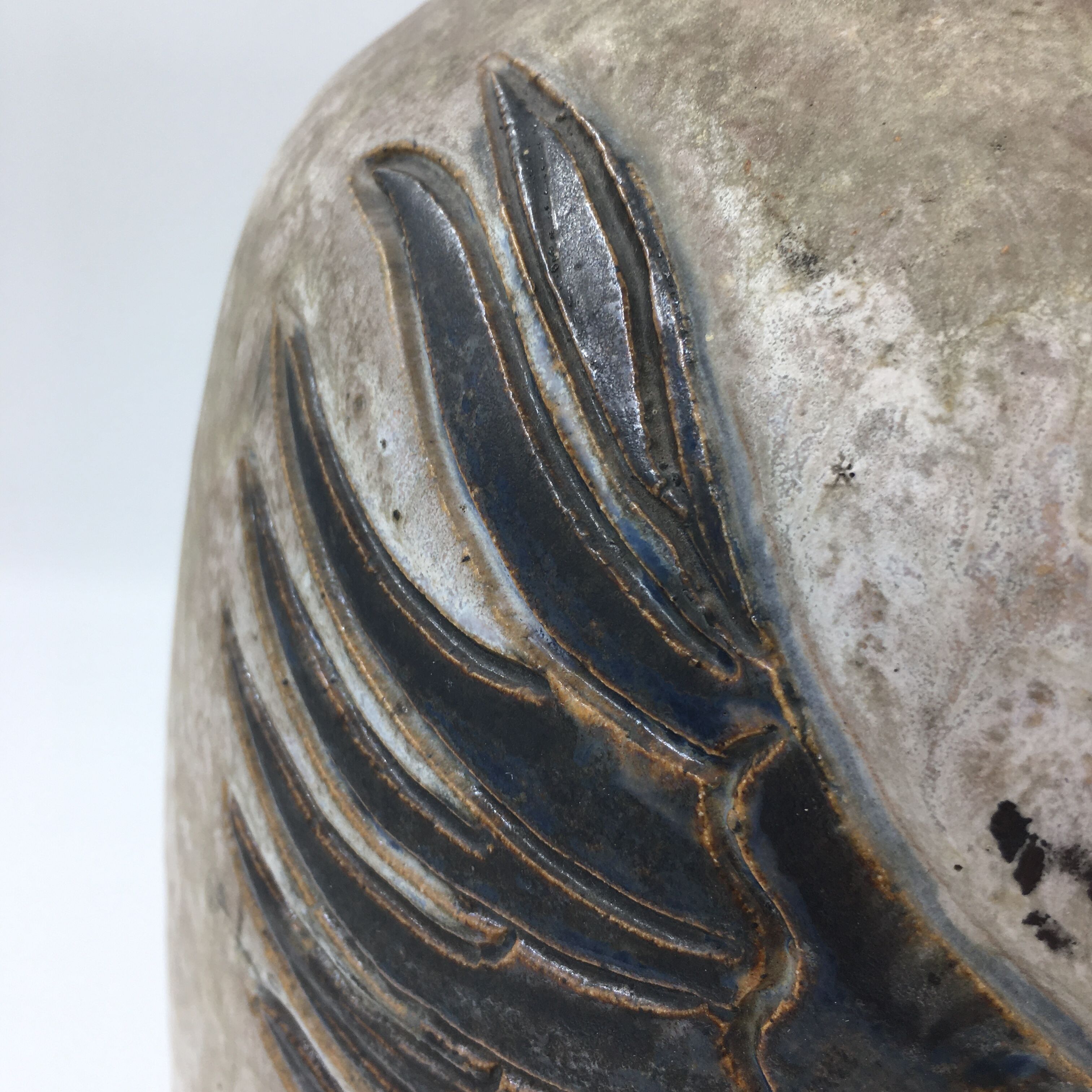 Sandstone vase signed losson