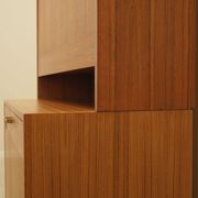 Danish Teak Shelving Unit with Bar Cabinet, 1970s