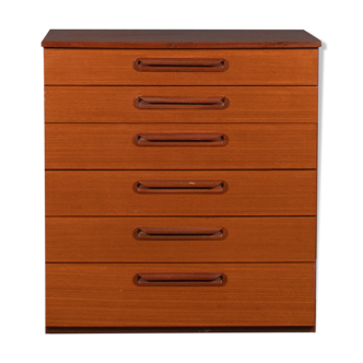 Retro Teak 1960s Chest Of Drawers By Schreiber Furniture