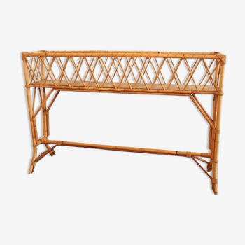 Vintage rattan planter chic & bohemian