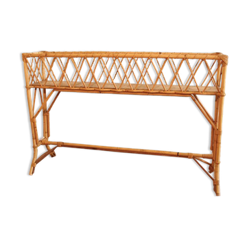 Vintage rattan planter chic & bohemian
