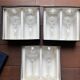 6 engraved crystal stemmed glasses