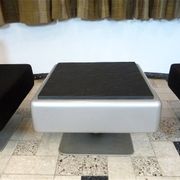 System 350 lounge chairs & side table by Herbert Hirche for Mauser, 1974, set of 3