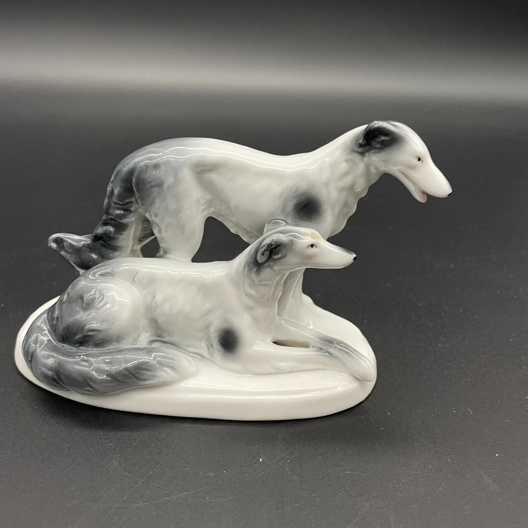 Two porcelain Borzois – Carl Scheidig, Germany – 1906–1
