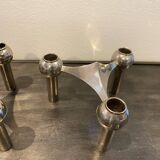 3 s22 candlesticks and 1 nagel modular base vintage 1970