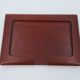 Small card holder tray in hollowed solid mahogany circa 1960 (dlg Noll) C in Paris