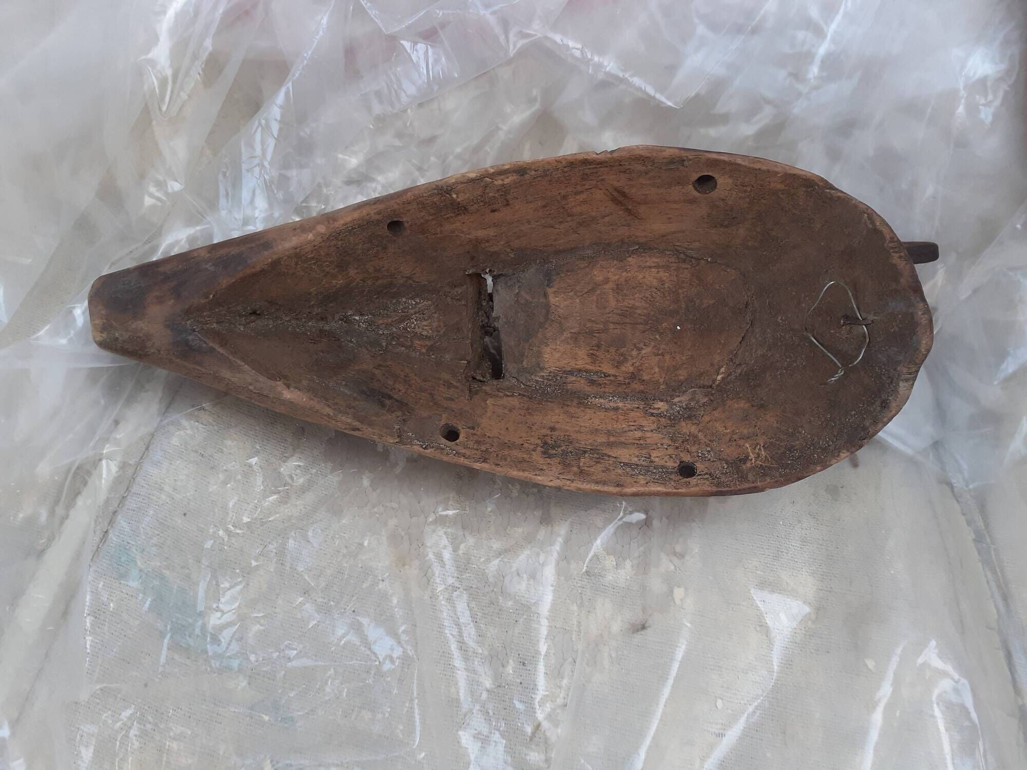 African mask, from Congo ancient African tribal art, mask h 36 l 17 cm.