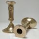 Pair of solid scandinavian danish handmade brass candle holders vintage