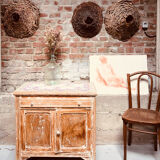 Old small patinated sideboard