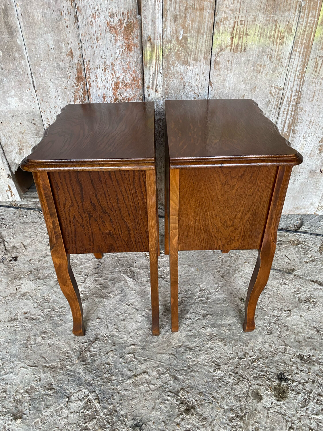 Louis xv style nightstand with drawer + vintage case