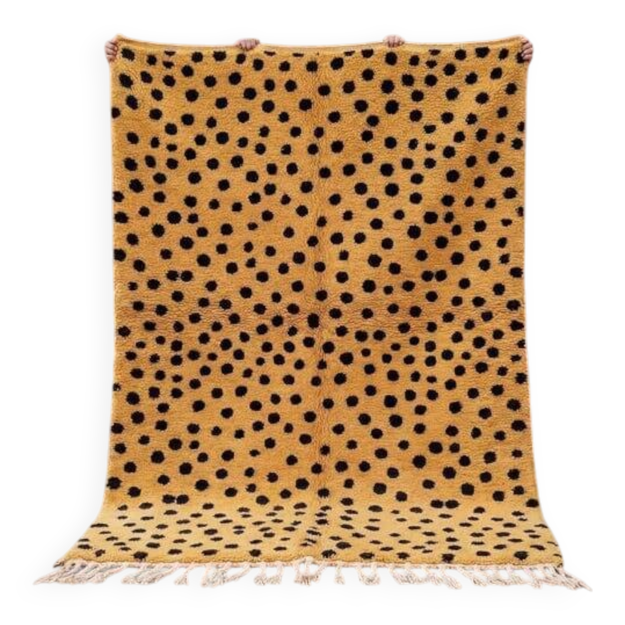 Beni Ourain Berber rug made of natural wool, handmade, 150/250 cm.