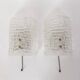 Pair of 1960s vintage wall lamps in crystal brass Italian design