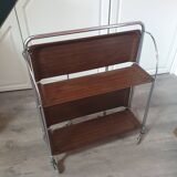 Desserte table chariot pliante sur roues des années 70 fabriquée par Bremshey Gerlinol en allemagne.