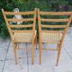 Pairs of chairs rope and wood 50s Italy