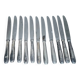 11 silver metal knives