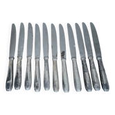 11 silver metal knives