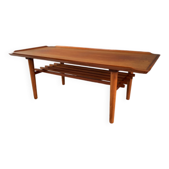 Georg Jensen larger rectangular coffee table in Teak for Kubus Denmark 1960s