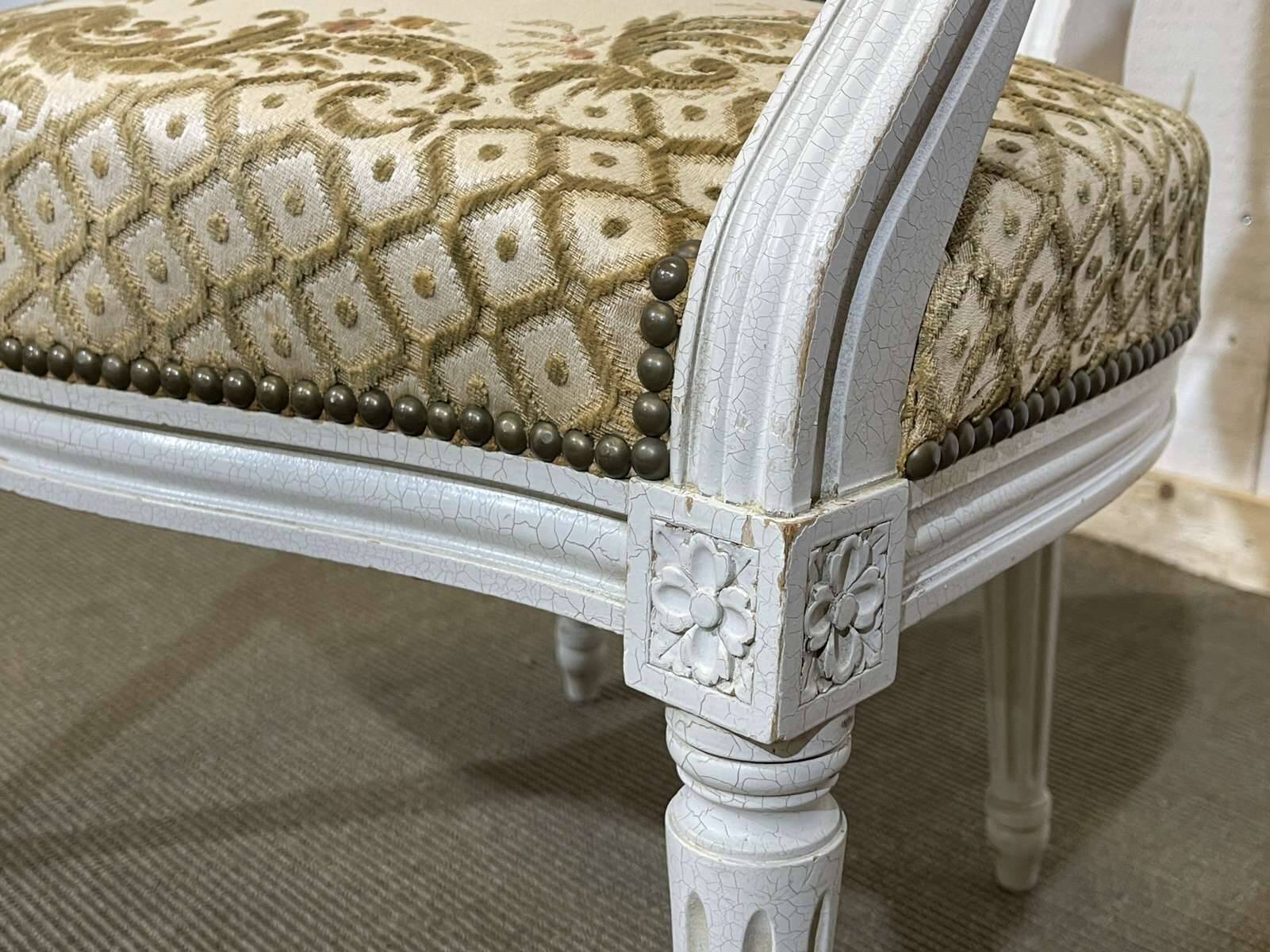 1970s Louis XVI style cabriolet armchair
