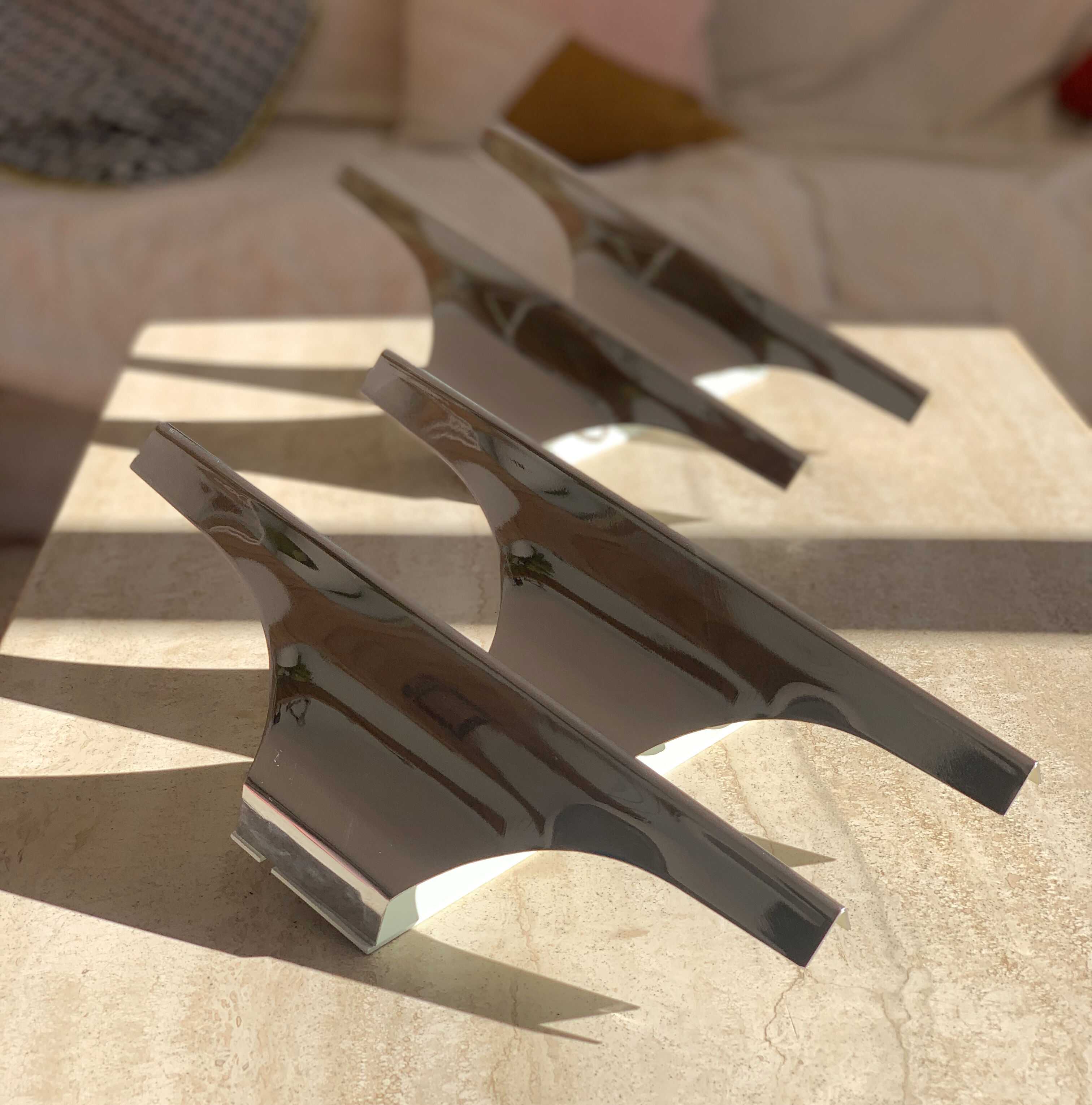 Pair of double wall lamps by Wihelm Braun Feldweg for Doria Leuchten, 1970