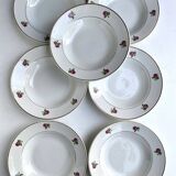 Antique earthenware soup plates