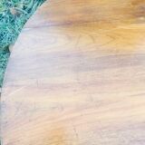 Extendable round table in walnut wood 1930