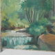 Landscape painting oil on canvas river 55 X 38cm