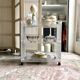 White metal service on wheels trolley