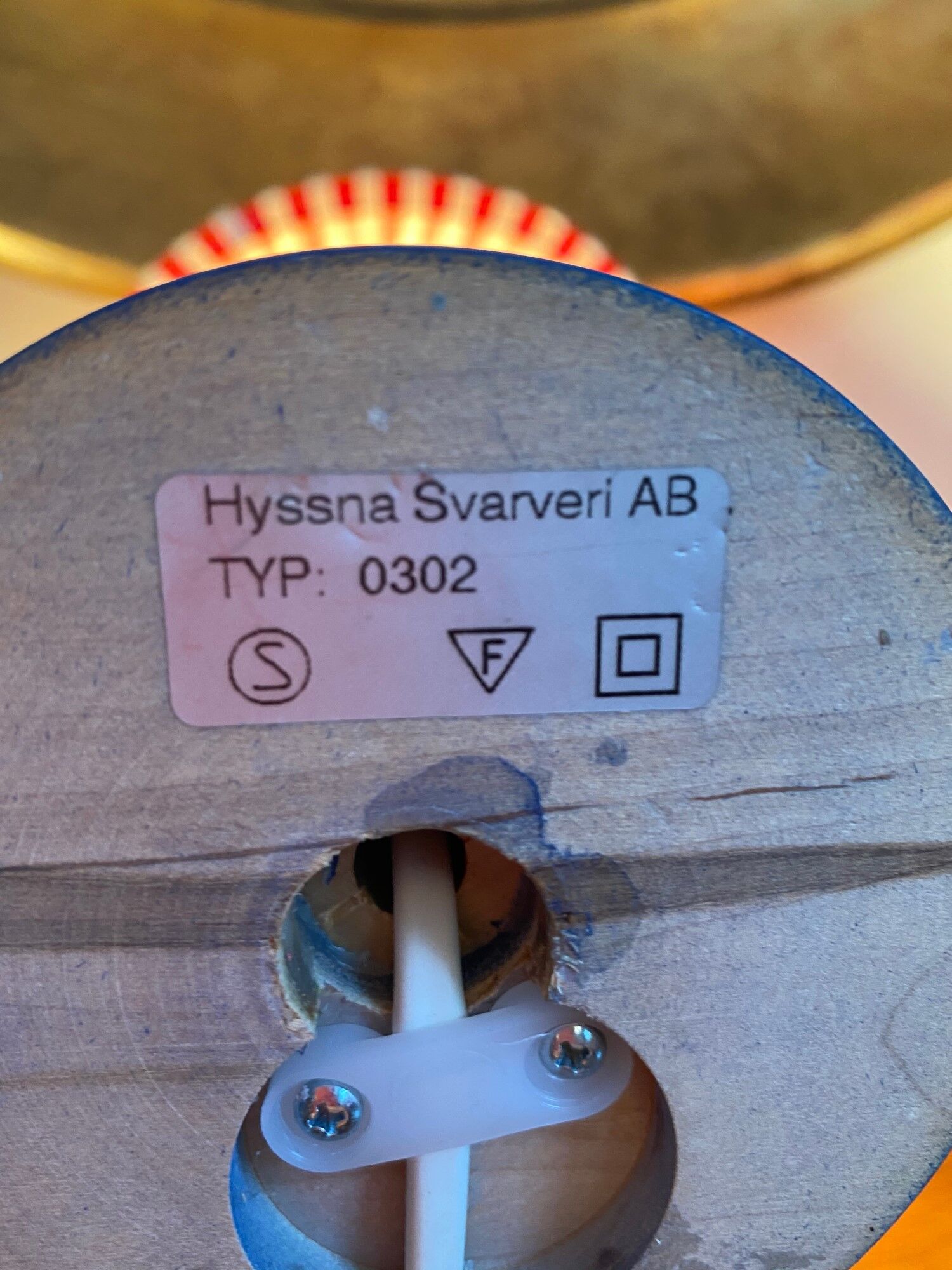 Wood and fabric lamp and wall light set